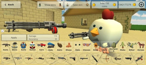 Chicken Gun - Unlocked weapons