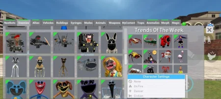 Nextbots In Playground - Unlocked characters
