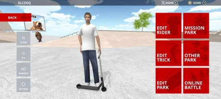 Scooter Space - Main Menu