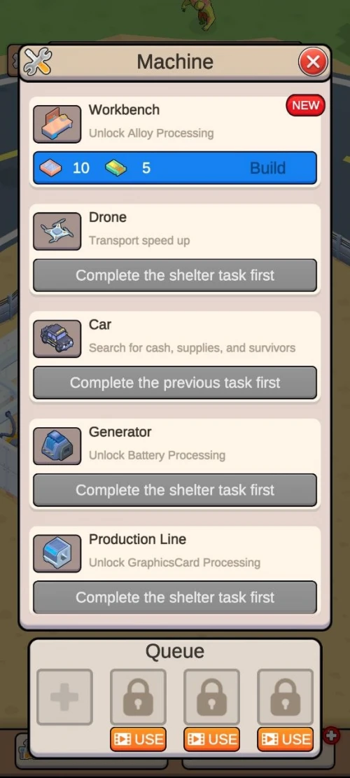 Shelter Survival - Upgrades for Machine