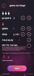 Spy - Settings